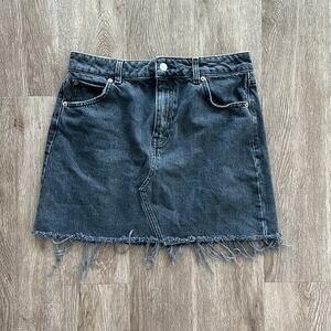TopShop Black Denim Mini Skirt